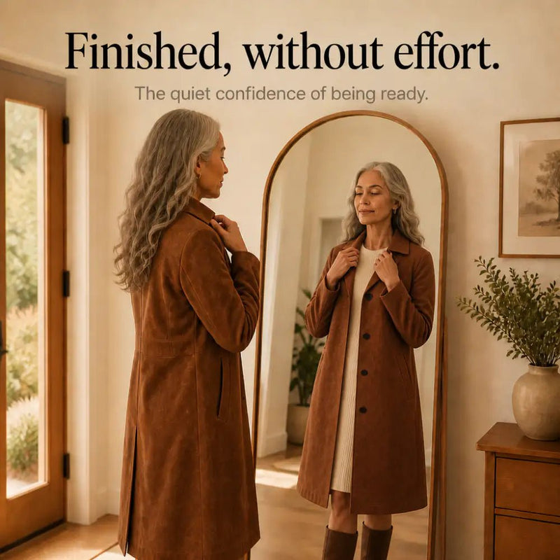 Dorotea | Faux Suede Trench Coat