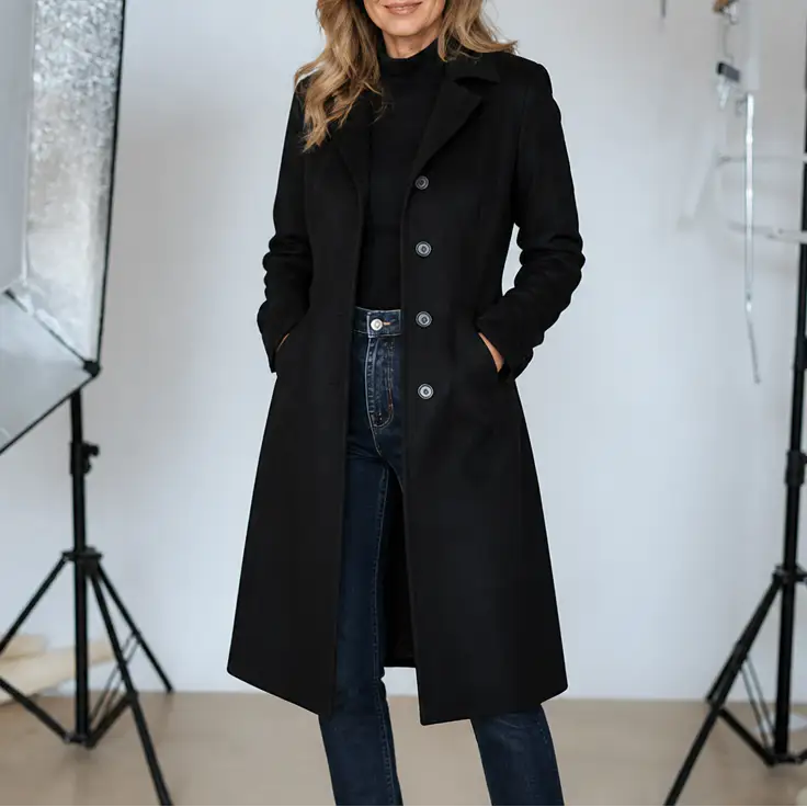 Dorotea | Faux Suede Trench Coat